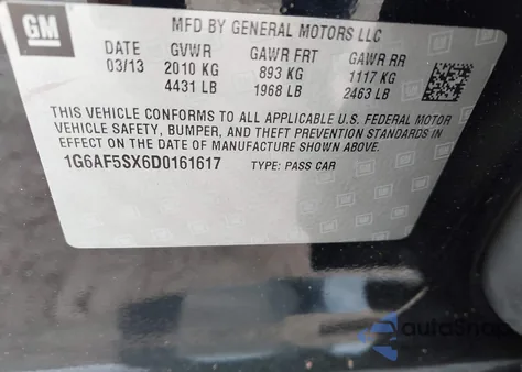 2013 Cadillac Ats Premium из США, поврежденный, VIN 1G6AF5SX6D0161617